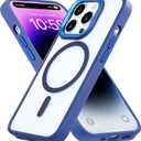 Magnetic Case for iPhone 13 Pro Case, [Military Grade Drop Tested] [Compatible with MagSafe] Slim Protective Cover, Translucent Matte Shockproof Case 13 Pro Phone Case 6.1", Clear Blue