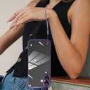 Frameless Phone case Compatible with iPhone 16 Plus Case Transparent Electroplated Purple Frameless Design with Camera Lens Protection case