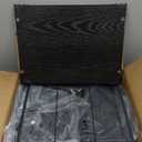 HapiRm Fruit Basket Kitchen Cart - 4-Tier Rolling Storage Cart with Wheels, Fruit Vegetable Basket with Wood Top, Pantry Utility Kitchen Organizer for Fruit Potato Onion Vegetable Bread Snack (All Black)