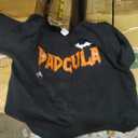 Dadcula Shirt Halloween Funny Letter Print Dad Tops Sweatshirt