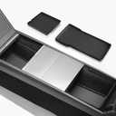 TPARTS Center Console/Armrest Organizer Tray Bottom Pad Storage Box for Tesla Model 3 Highland 2024-2026 Full Coverage Silicone Mat Non-Slip Model 3 Standard/Premium/Performance Interior Accessories