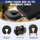 Massage Headrest for Bed, Massage Home Mattress Top Massage Bed Head Extension Kit, Adjustable Headrest Face Cushion Massage Table at Home, Face Down Pillow After Eye Surgery (Black)