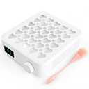 BQAN Nail Dust Collector Portable for Home & Salon  4200RPM Vacuum with Reusable Filter, for Acrylic Drilling Dust Beginner Friendly Small Manicure Tool (White)