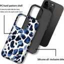 Case Compatible with iPhone 14 Pro Max,Blue Leopard Print Phone case Design for Girl Women Boy Men,Dual-Layer Soft Silicone Scratch-Resistant Shockproof Phone Cover