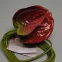 8PCS 22.8 inch Anthurium Artificial Flowers Red Faux Silk Anthurium Real Touch Flower Faux Floral Arrangement for Vase Table Centerpieces Wedding Christmas Garden Home DecorationRed