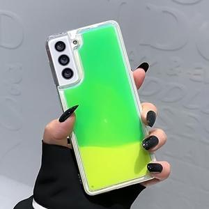 Losin Fluorescent Case Compatible with Galaxy S25 Quicksand Case Liquid Glow Sand Phone Case Luxury Glow in The Dark Noctiluncent Liquid Luminous Sand Fashion Luxury Cover for Women and Men