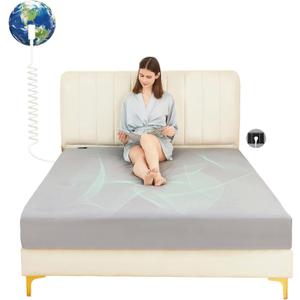 Grounding Sheets 10% Pure Silver Fiber and 90% Organic Cotton Earthing Grounded Well Bed Sheets for Improved Sleep Reduced Stress Anxiety (Gray, King)