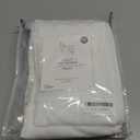 White Curtain 84 Inches Length for Bedroom,Linen Blend Semi Sheer Rod Pocket Window Treatment Drapes for Living Room,2 Panels,52" Width