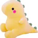 DUANMUL Cute Dinosaur Plush Toys Fat Dinosaur Stuffed Animals Toys Dolls Dinosaur Plush Toy Soft Stuffed Animal Dino Plushies Doll Cute Birthday Gifts for Kids Girls Boys (Yellow,13in) | Fluffy dinosaur stuffed plush toy made of premium soft fabric. Neat stitching, room decoration and daily companion