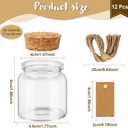 OurWarm 12 Pack Mini Jars with Lids, 1.7OZ Small Glass Bottles with Cork Tag Label and Twine, Versatile Small Glass Jars for Candy Potion Spice DIY Crafts Gift Birthday Wedding Party Decorations