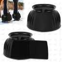 Abbylike Bell Boots for Horses 1 Pair/2 Pair Available, Protect Against Hoof Impact Trauma, Rubber Bell Boots Horse Care for Turnout, No Rub Design Wrap Hook and Loop