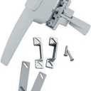 Wright Products - Free Hanging Push Button Door Latch for Screen and Storm Doors, Aluminum Grey