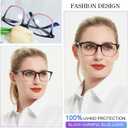 MARE AZZURO Blue Light blocking Reading Glasses Women Computer Readers 0 1.0 1.25 1.5 1.75 2.0 2.25 2.5 2.75 3.0 3.5 4.0 5.0 6.0 (Purple, 100)