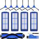 Replacement Parts for Eufy 11S Max, Accessories Kit for 15C Max, 30C Max, G30, G30 Edge, G30 Hybrid Robotic Vacuum Cleaner, Includes 4 Filters, 6 Side Brushes, 1 Roller Brush, Not Fit for 11S