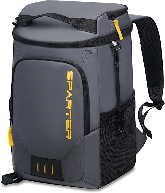 Backpack Cooler Insulated Leak Proof 33/49 Cans, 2 Insulated Compartments Thermal Bag, Portable Lightweight Beach Travel Camping Lunch Backpack for Men and Women Dark Grey 33 Can