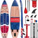 Inflatable Stand Up Paddle Board - Ultra Stable Wide Paddle Boards of All Skill Levels, Full-Color Gradient Design, Anti-Slip EVA Deck with Premium Accessories