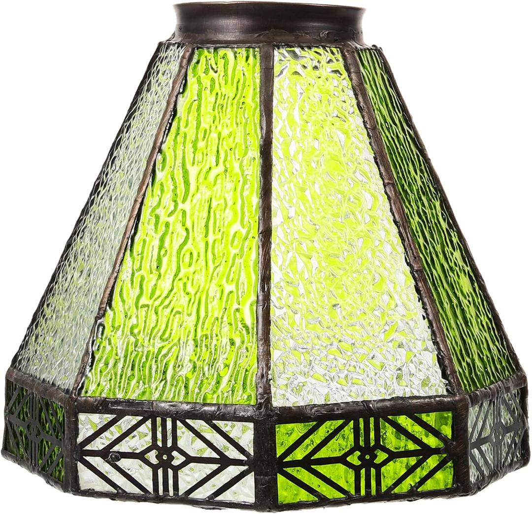 Vintage Stained Glass Lamp Shade Mediterranean Table Lamp Shade Replacement Bedside Lamp Shade Decorative Light Bulb Cover for Chandelier Pendant Floor Lights Home Office Restaurant
