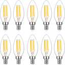 Raheem E14 LED Bulb, Dimmable, 110v 300 Lumens 2700k 40w Equivalent, Best Replacement for Halogen and Incandescent Bulb, Candelabra LED Bulbs, 10 Pack (Warm White)
