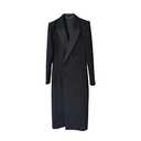 Winter Women's Coats Half-Season Jackets Color Block Extended Wool Trench Coat, XL