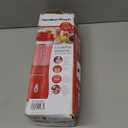 Hamilton Beach Portable Blender for Shakes and Smoothies, 14 Oz BPA Free Travel Cup & Lid, Durable Stainless Steel Blades, Personal Smoothie Blender, Red (51101RV)