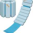 Sportneer Wrist & Ankle Weights for Women Men - 1 Pair (1 lb/2 lb Each) | Adjustable Weighted Bracelet Silicone Bangles for Yoga, Dance, Pilates, Cardio, Aerobics, Gym, Pool Exercises and Jogging (1 LB x 2, Blue Aura)