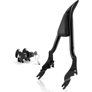 Motorcycle Backrest Sissy Bar Detachable Passenger Assembled Backrest Rear Pad Upright 28" Compatible With Harley Touring Road King Road Glide Street Glide Electra Glide Road King 2009-2026
