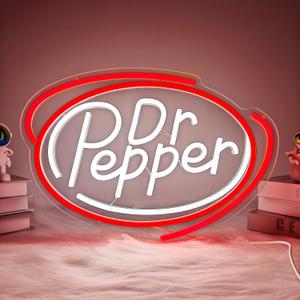 Pepper Neon Sign Dimmable Led Pepper Light for Wall Decor, Soda Decor Neon Signs for Business Man Cave, Bar, Shop, Bedroom, Pepper Gifts for Christmas, Birthday