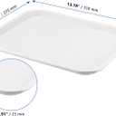 MANCHAP 12 Pack 13.8 x 10.6 Inch White Fast Food Tray, Rectangular Restaurant Serving Trays, Plastic Cafeteria Trays Food Trays for Restaurant, Coffee Shop
