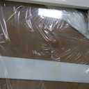 36" W x 76" H Fixed Shower Glass Panel, 3/8" w/Coat Hook, Brushed Gold