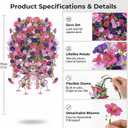Artificial Hanging Flowers for Outdoors, 5Pcs Faux Silk Fake Morning Glory for Spring Summer, UV Resistant Realistic Plants for Home Garden Porch Patio Balcony Planter Yard (5pcs mixed purple)