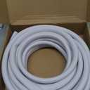 Nuanchu 35ft Flexible PVC Pipe for Artificial Flowers, Long Flexible Tubing for Fake Flowers, Wedding Arch Building, Pipe Stem Tubing for Floral Arrangement, DIY Arts Craft Cosplay Props (16mm, White)