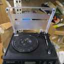 DIGITNOW Bluetooth Record Player Turntable with Stereo Speaker, LP Vinyl to MP3 Converter with CD, Cassette, Radio, Aux in and USB/SD Encoding, Remote Control, Audio Music Player Built in Amplifier