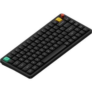nuphy Air75 V3 Hot Swappable Wireless Mechanical Keyboard, 84 Keys 75% Custom Low Profile Keyboard with Knob, RGB Backlit, Gasket Mounted, Support Bluetooth/2.4GHz/USB-C,Black-Blush Nano