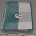 Buffalo Plaid Outdoor Rug 27.5" x 43" Teal Green and White Checkered Area Rug Washable Doormats Indoor Outdoor Rugs for Layered Front Door Mats, Porch, Entryway, Kitchen, Farmhouse