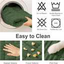 hyha Couch Covers for Dogs Washable, Non Slip Plush Dog Sofa Protectors, Fuzzy Pet Couch Covers for 3 Cushion Sofa Pet Friendly (Dark Green, 27.6" x 59")