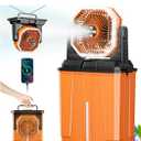 Orteen Portable Misting Fan, Rechargeable Outdoor Cooler, Battery Operated Personal Fan with3 Speeds & 8L Bucket for Patio, Camping,Hiking, Backyard, Travel, Desk,Pool, Beach