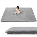 1.5" Thick Baby Play Mat for Floor 39x59 Soft Foam Mats, Dark Grey