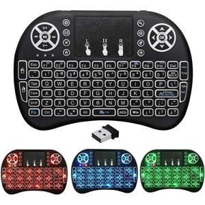 2.4G Mini Wireless Keyboard with Touchpad Mouse, Upgraded Multi BRG Backlight Memory, Portable Wireless Keyboard with USB Receiver Remote Control for Android Smart TV Box Pad Windows Mac:i8
