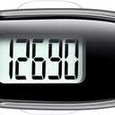 Simple Pedometer for Walking, Accurate Step Tracker with Carabiner, 3D Step Counter for Men Seniors (Black)