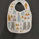 egmao baby Snap Muslin Bibs for Boys & Girls, 3-Pack Bibs for Infants, Newborns and Toddlers, 100% Cotton Muslin Absorbent & Soft Layers, Adjustable Snaps, “Bear, Hedgehog, Tree”