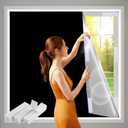 100% Blackout Curtains for Bedroom 57x118 inch,Removable Cuttable No Drill Blackout Shades,Portable Temporary Black Out Window Cover,Black Out Blinds for Nursery,Dorm,Travel,RV or Renter Use