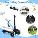 Electric Scooter for Kids Ages 3-12, Full Body Lights Up, Wide Deck, 3 Adjustable Heights, 5MPH Safe Speed, 90min Riding, Foldable 3 Wheel Electric Scooter for Kids Boys Girls Toddler