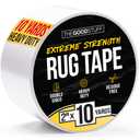 The Good Stuff Double Sided Rug Tape [2 Inch x 10 yd] Secure Area Rugs to Carpets, Laminate, and Hardwood Floors, Easy to Remove and Restick Without Residue or Damage to Rug or Floor
