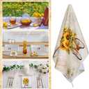 Bencailor 6 Pcs Sunflower Kitchen Towels Decorative Sets Dish Towels Absorbent Fast Drying Hand Tea Vintage Hanging Reusable Cleaning Dishcloths for Cooking Farmhouse Bathroom Accessory