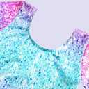 Gymnastics Leotard for Girls Long Sleeve Tumbling Outfit Sparkly Athletic Dance Bodysuit Size 2-12 Years Old (3-4T, Green Pink)