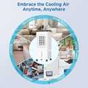 Portable Air Conditioners, Swamp Cooler,Evaporative Air Cooler, Cooling Up to 20H, Windowless Portable Air Conditioners with 4 Ice Pack, Ac Unit for Room Kitchen Bedroom Garage Pets(3.1GAL)