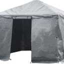 Sojag Winter Cover for Gazebos, Waterproof 8' x 8' Gazebo Accessory with Roll-Up Door, and Vented Panels, All-Season Outdoor Storage
