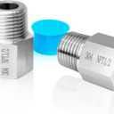 2 pieces Npt1/2 Female to Npt1/2 Male Reducer,1/2NPT Fittings Water pipe Adapter, Fabricate of 304 Stainless Steel