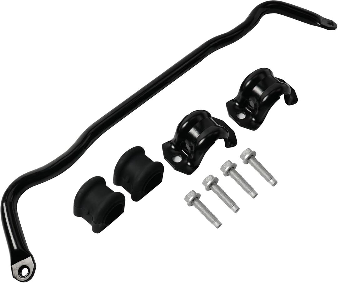 Upgrade 55398938AC Front Suspension Stabilizer Bar Compatible with 2009-2010 Dodge Ram 1500,2011-2018 Ram 1500,2019-2022 Ram 1500 Classic 4WD (Sway Bar) (Sway Bar with Bushing Kit)