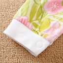 Cute Giraffe + Zebra With Floral Print Long Sleeve Baby Girl Clothes White Jumpsuit For Baby One-Piece Romper (White)